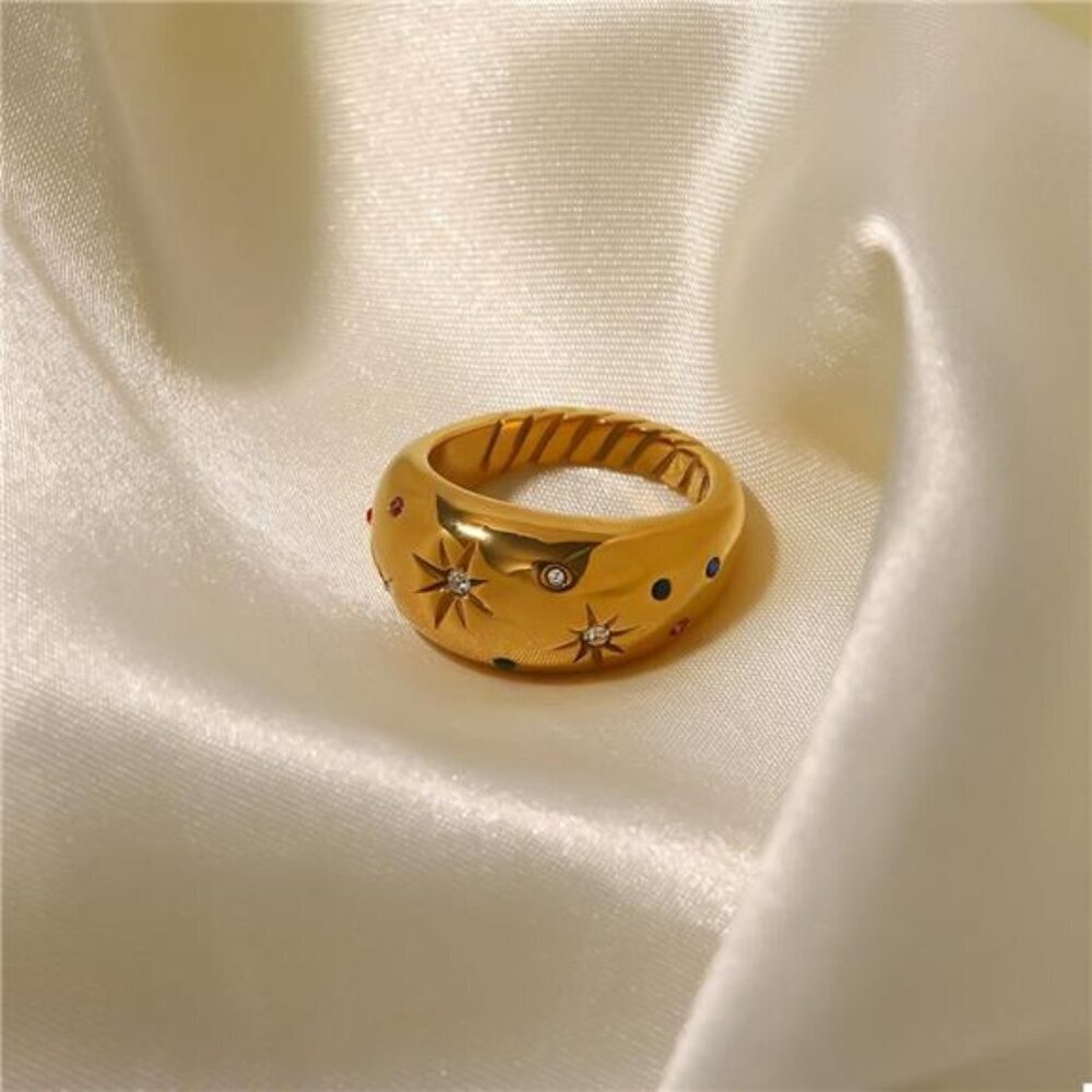 18K Gold-Plated Zircon Ring